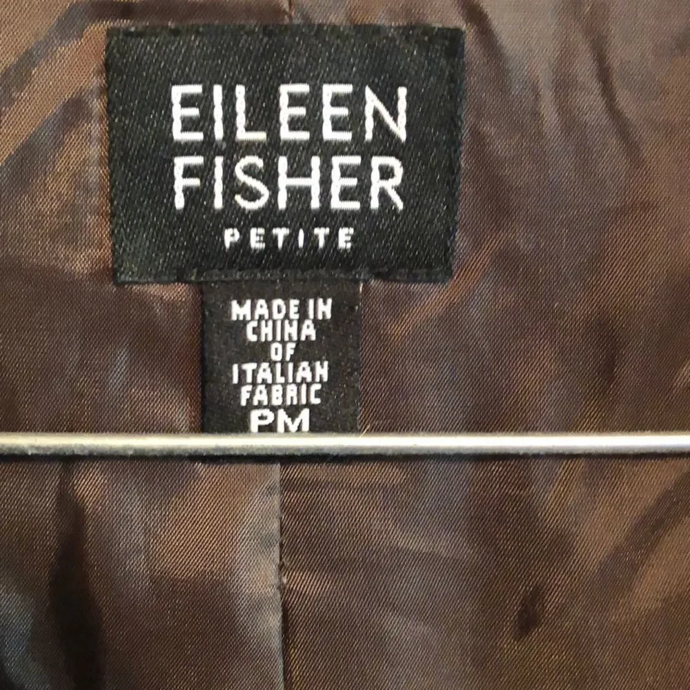 Eileen Fisher wool olive green blazer sz PM